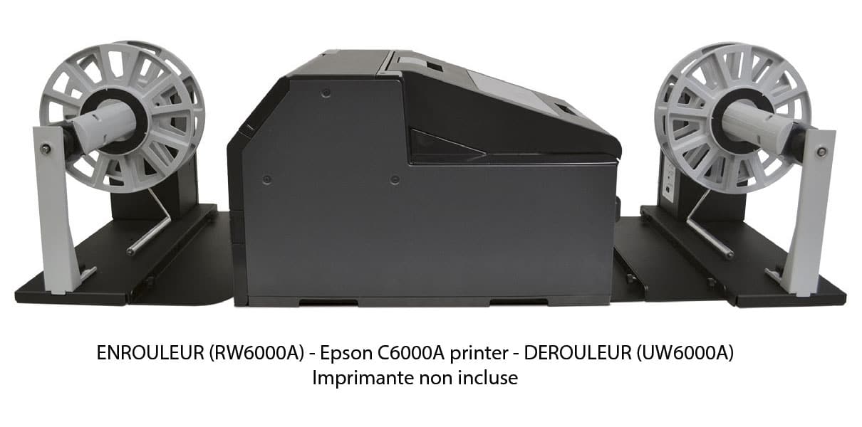 Enrouleur et dérouleur d'étiquettes pour epson c6000a