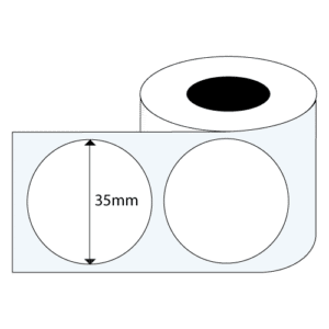 Rouleau d'étiquettes adhésives rond diamètre 35mm